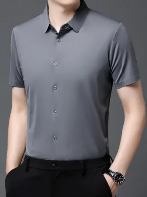 Sf31255347b844e71999eb3706a894518E-1.webp Chemise Homme Décontractée Ultra-Extensible – Respirante & Résistante